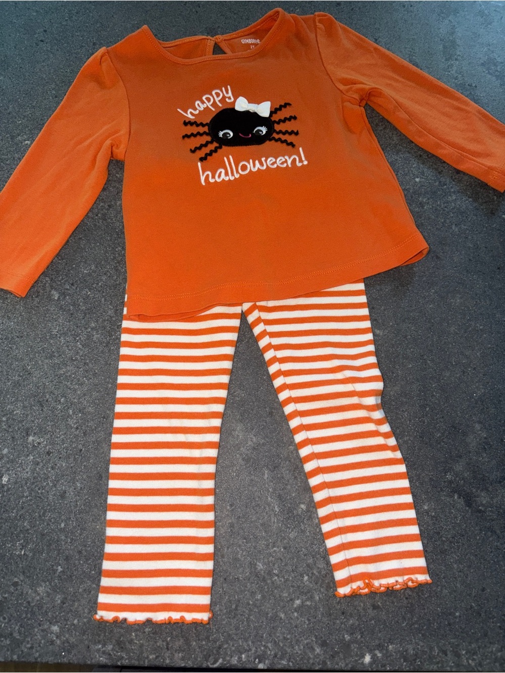 2010 Gymboree Halloween shirt/legging set girl's 2T EUC